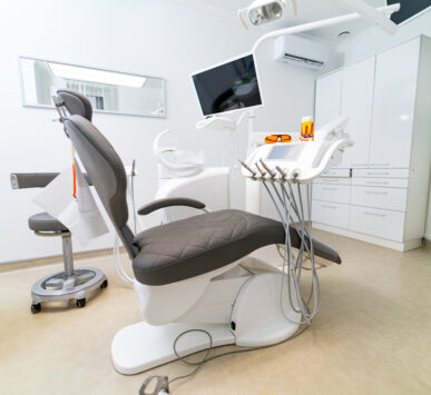 Dentistry new hospital room. Interior modern stomatology equipment.